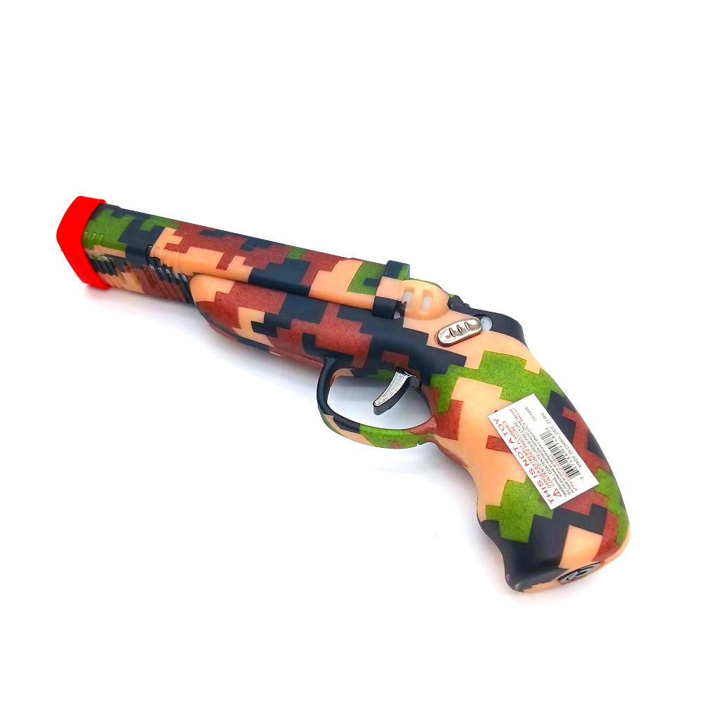 Double torch pistol Clickit lighter 15 pcs box pack with powerful dual flame, sturdy construction, and ergonomic portable design for reliable use.