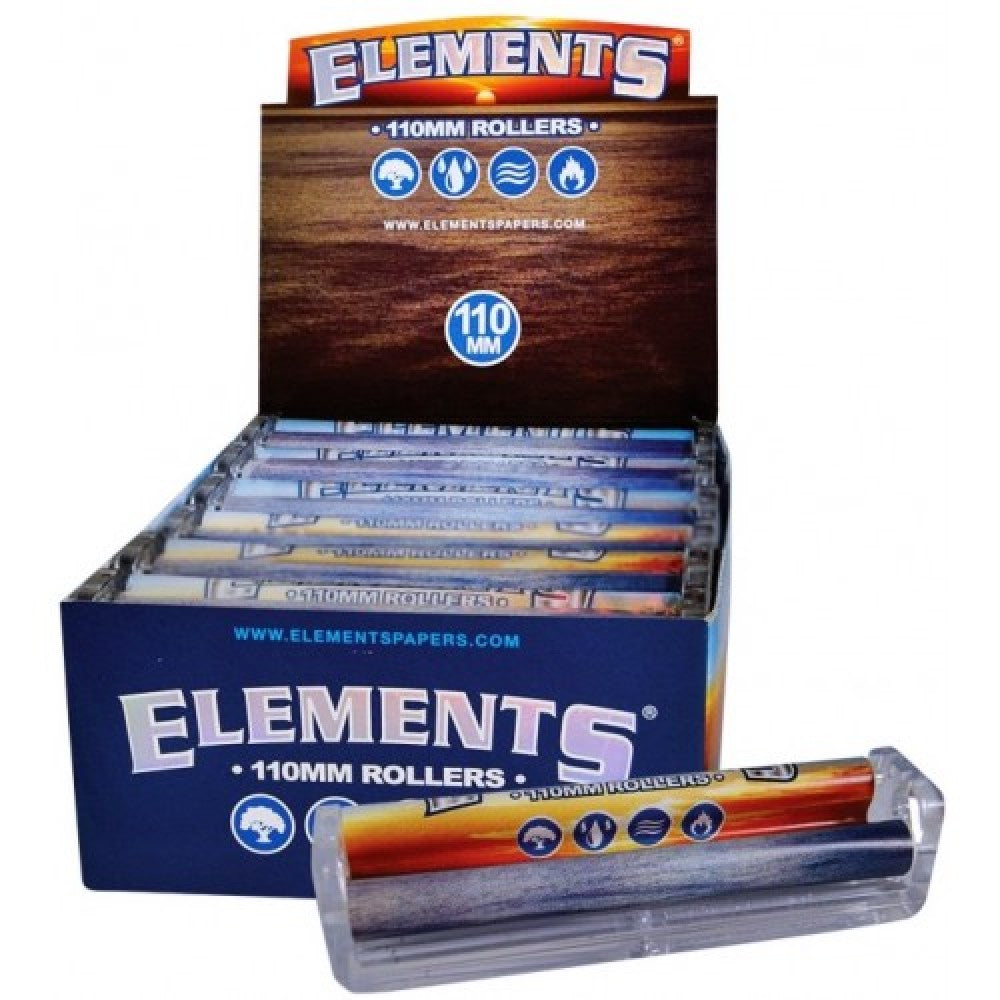 Elements 110mm rolling machine for paper rolling, durable and portable tool designed for smooth, consistent rolling with standard 110mm rolling papers.