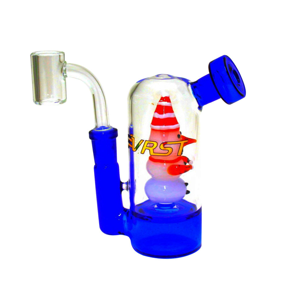 EVRST compact dab rig water pipe with 14mm male banger, small-sized glass rig designed for smooth vapor flow, easy handling, and durable concentrate use.