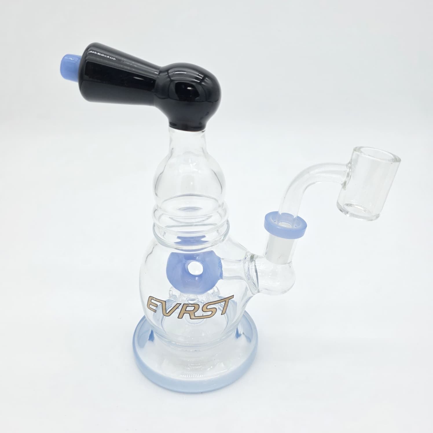 EVRST Side Car Design Percolator Tube Color Dab Rig Water Pipe with 14mm Male Quartz Banger for Smooth Concentrate Sessions