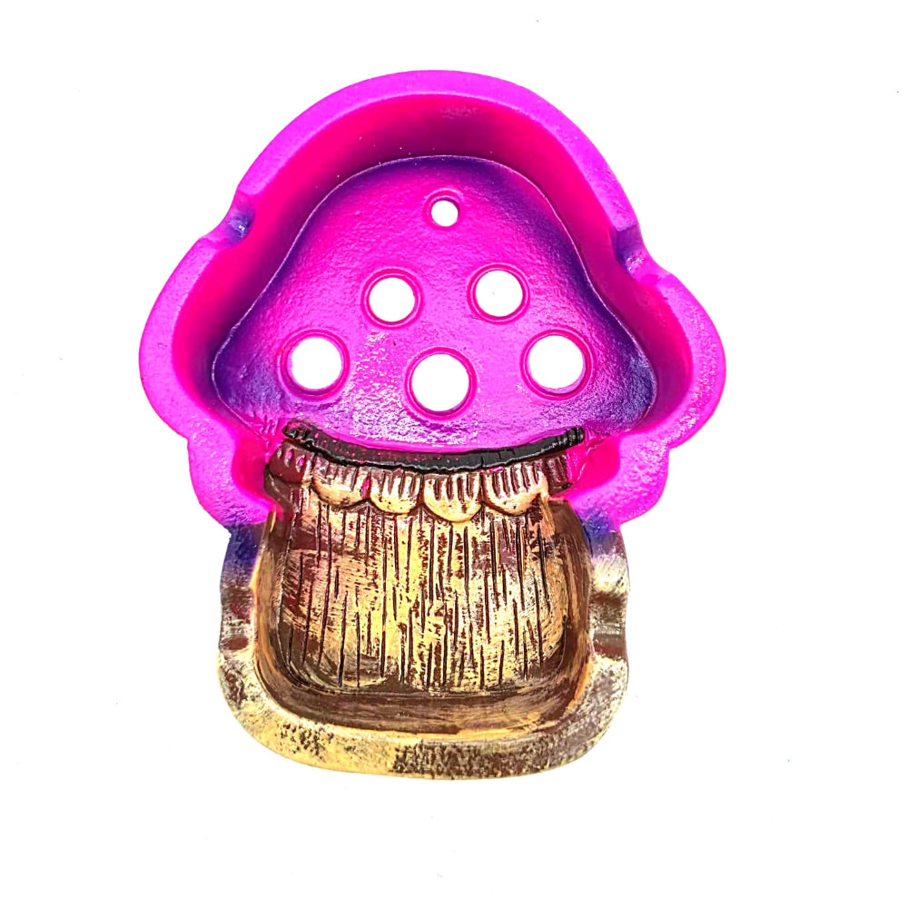 6 pack fairy mushroom ashtrays, stylish decorative smoking ashtrays made from durable material for everyday use and display