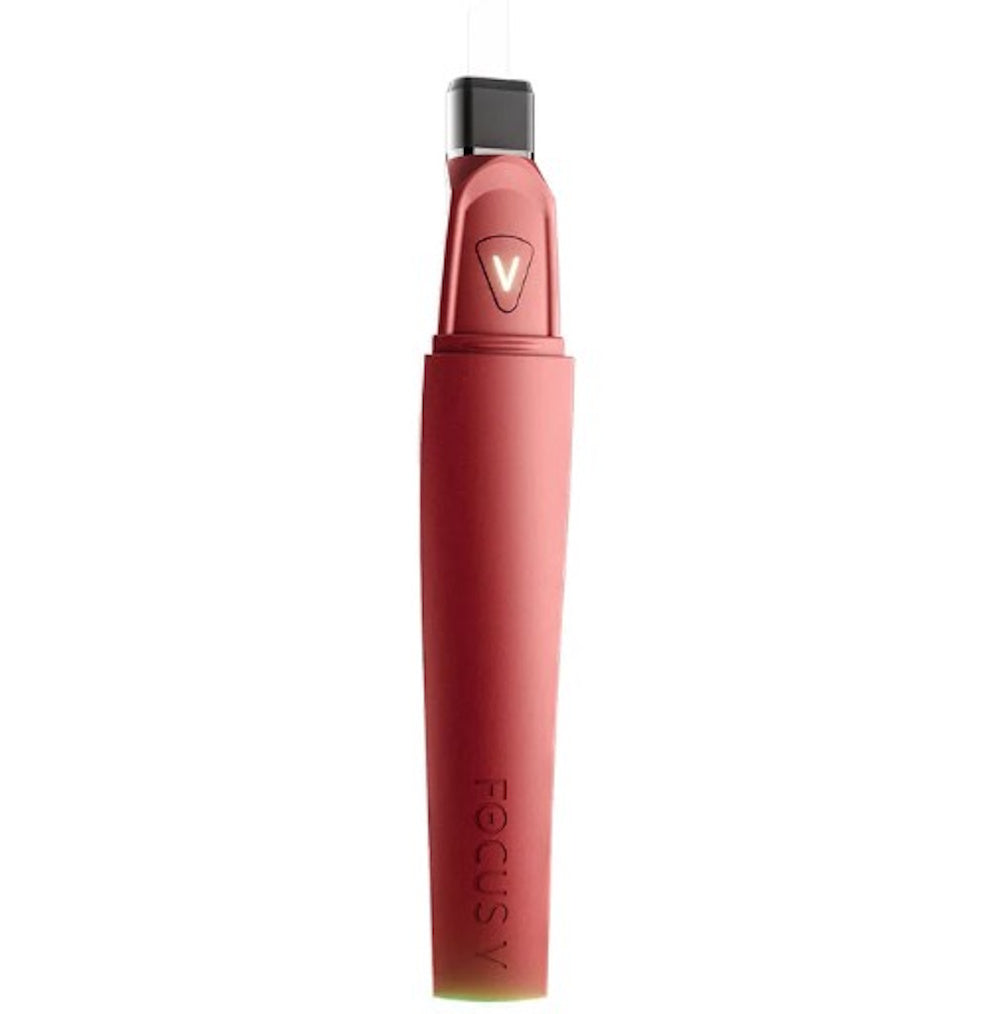 Focus V Saber Compact Electric Dab Tool featuring rechargeable battery power, precision heating technology, and a lightweight portable design for efficient concentrate handling.