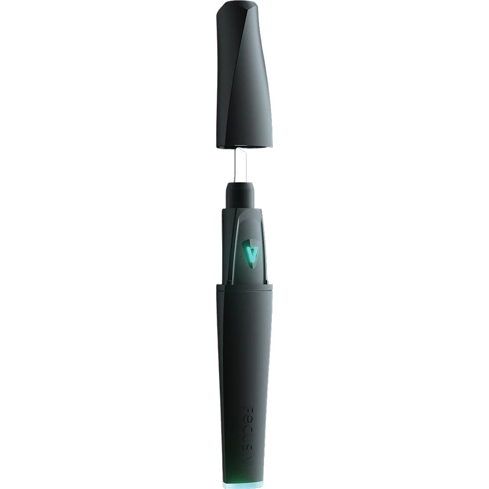 Focus V Saber Electric Dab Tool featuring precision heating technology, rechargeable battery, and ergonomic design for clean and efficient concentrate handling.