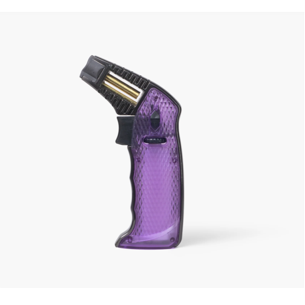 Full Metal Pro Torches Assorted Toolbox Kit featuring durable metal torch lighters, windproof jet flame technology, refillable butane system, and organized storage toolbox for retail and transport use.