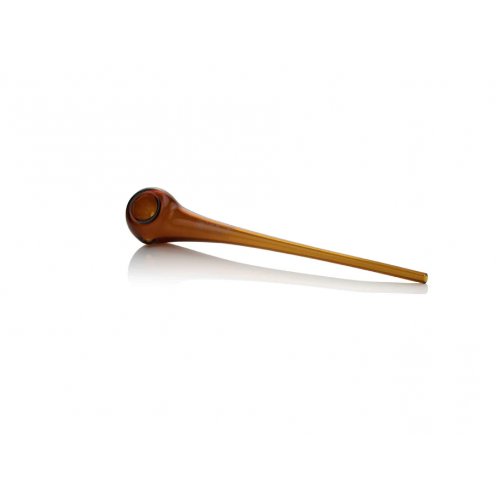 GRAV Gandalf Sherlock Style Glass Pipe Long Stem Hand Pipe with Elegant Curved Design and Durable Borosilicate Glass Construction