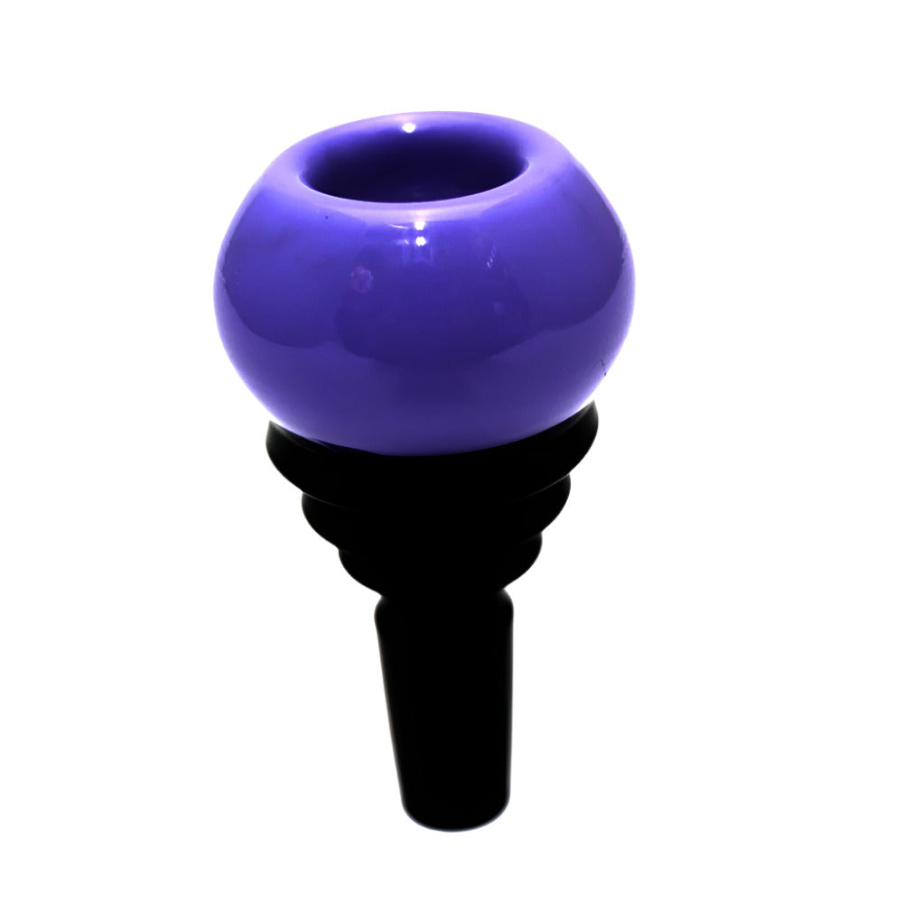 Double color glass bowl 14MM male glass on glass with step design for secure fit and stylish appearance.