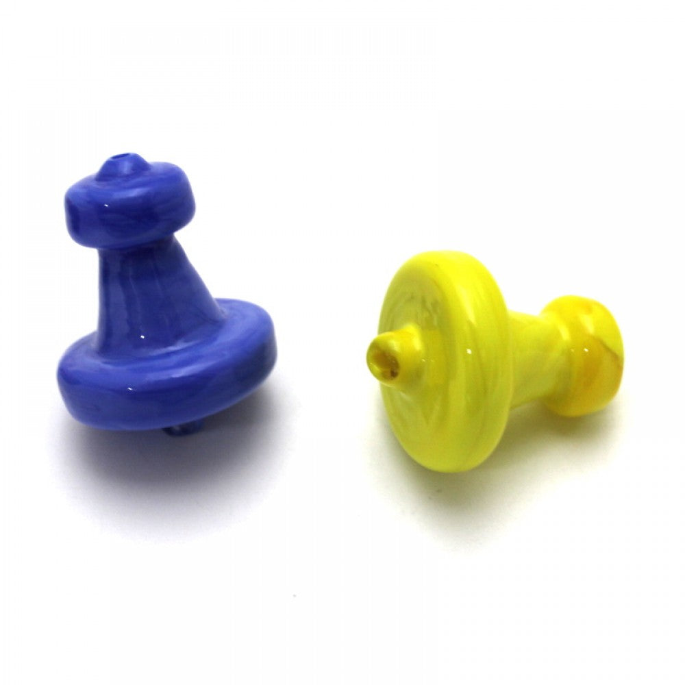 Glass carb cap with directional airflow control for quartz bangers ensuring smooth and efficient dabbing experience