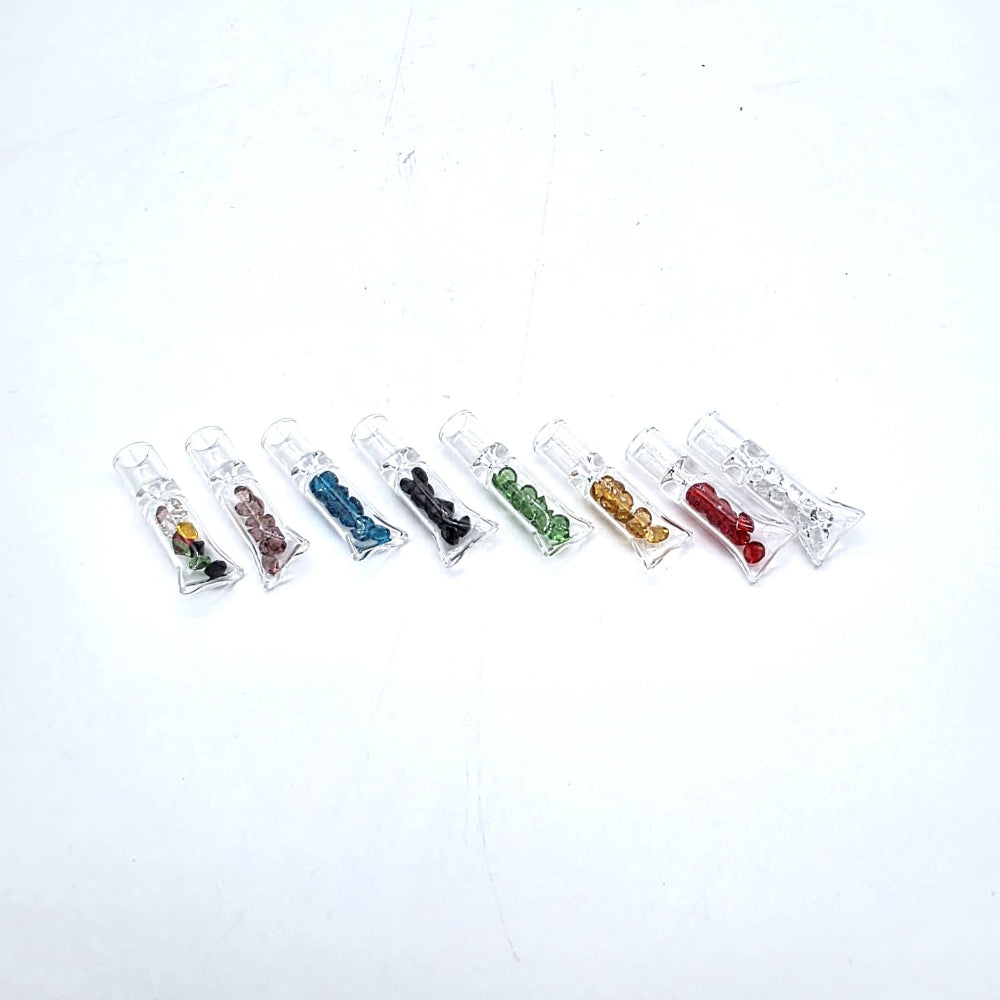 Glass cigarette holder set with 48 pieces per display box, durable and reusable design for a clean, smooth, and stylish smoking experience.