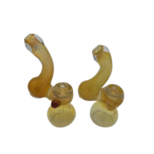 Premium gold fumed bubbler medium size crafted for smooth and comfortable use