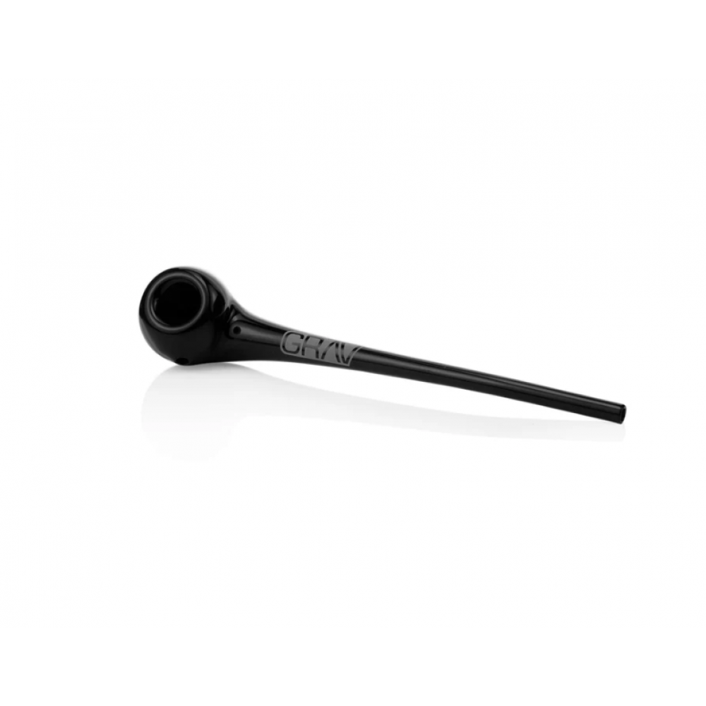 GRAV Gandalf Sherlock Pipe Long Stem Glass Hand Pipe with Classic Sherlock Style Design and Durable Artistic Craftsmanship