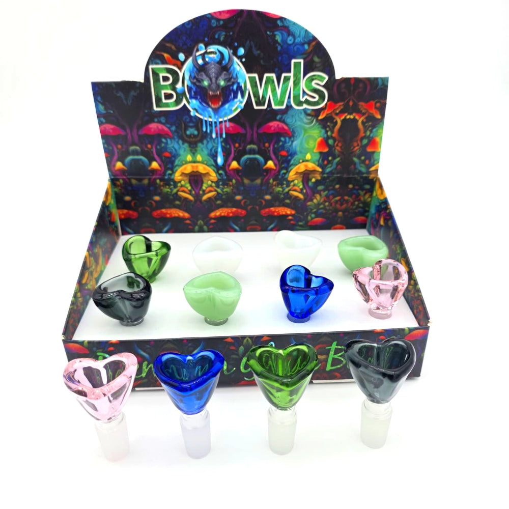 Shape 14MM Glass Bowl 12 Per Pack for water pipes and wholesale smoke shops
