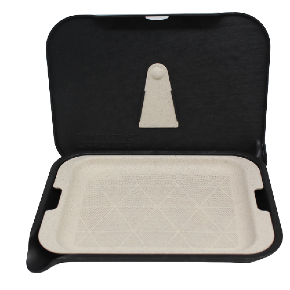 Santa Cruz Shredder hemp tray kit 3 piece set with durable eco material and multi section design for organized storage and handling.