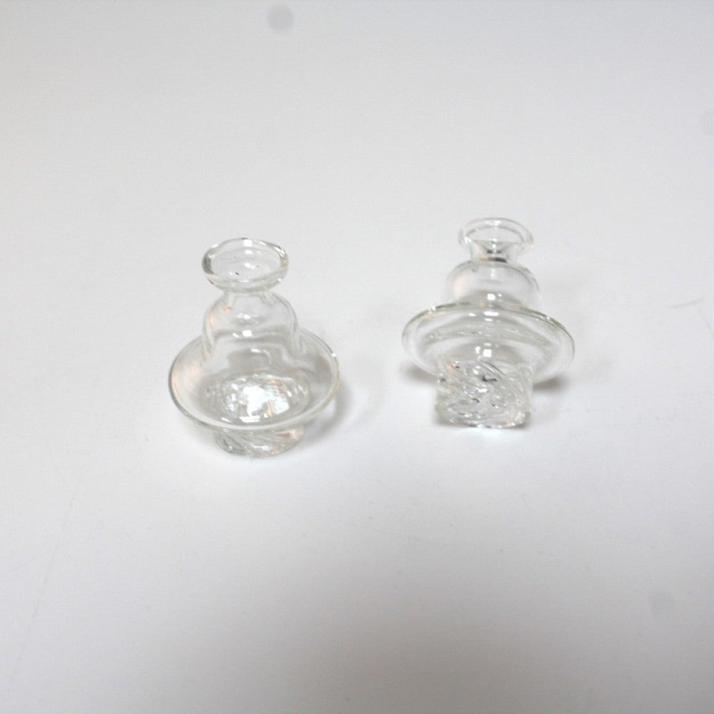 Clear honeycomb carb cap glass accessory designed for Tornado Banger improves airflow vapor control durable heat resistant and easy to clean reusable tool.