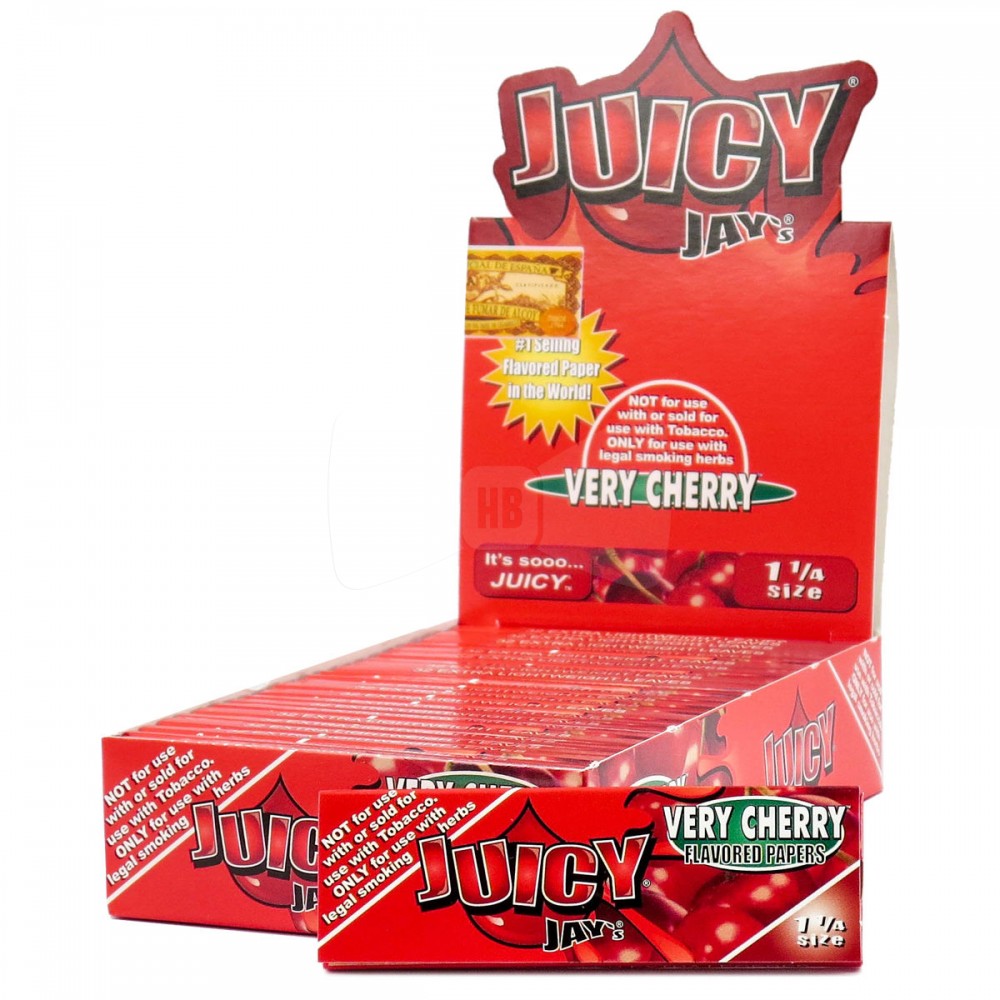 Juicy Jay’s rolling papers 1 1/4 size, 24 per pack, flavored printed rolling papers designed for a smooth, even burn with enhanced taste experience.