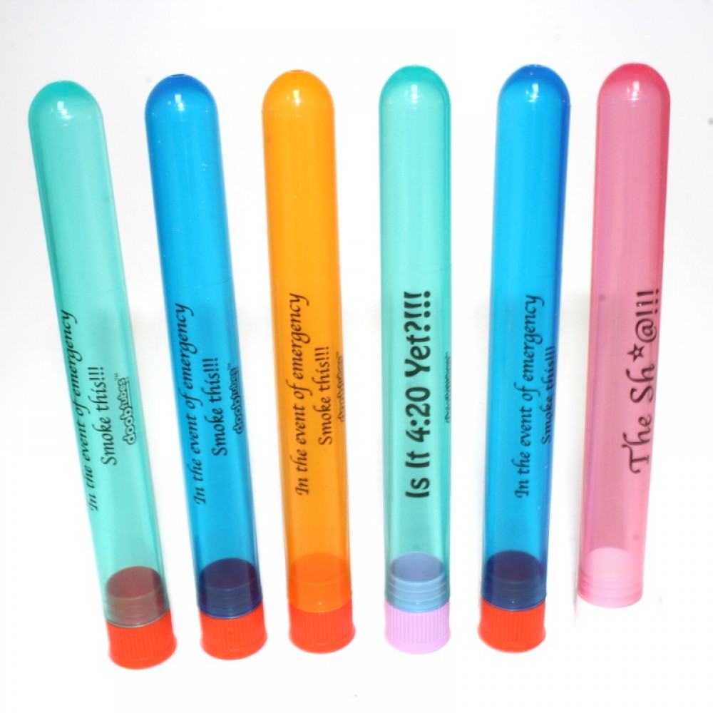 Large airtight doob tubes with odor free waterproof design, durable plastic construction, and 25 pieces bulk box packaging for storage use.