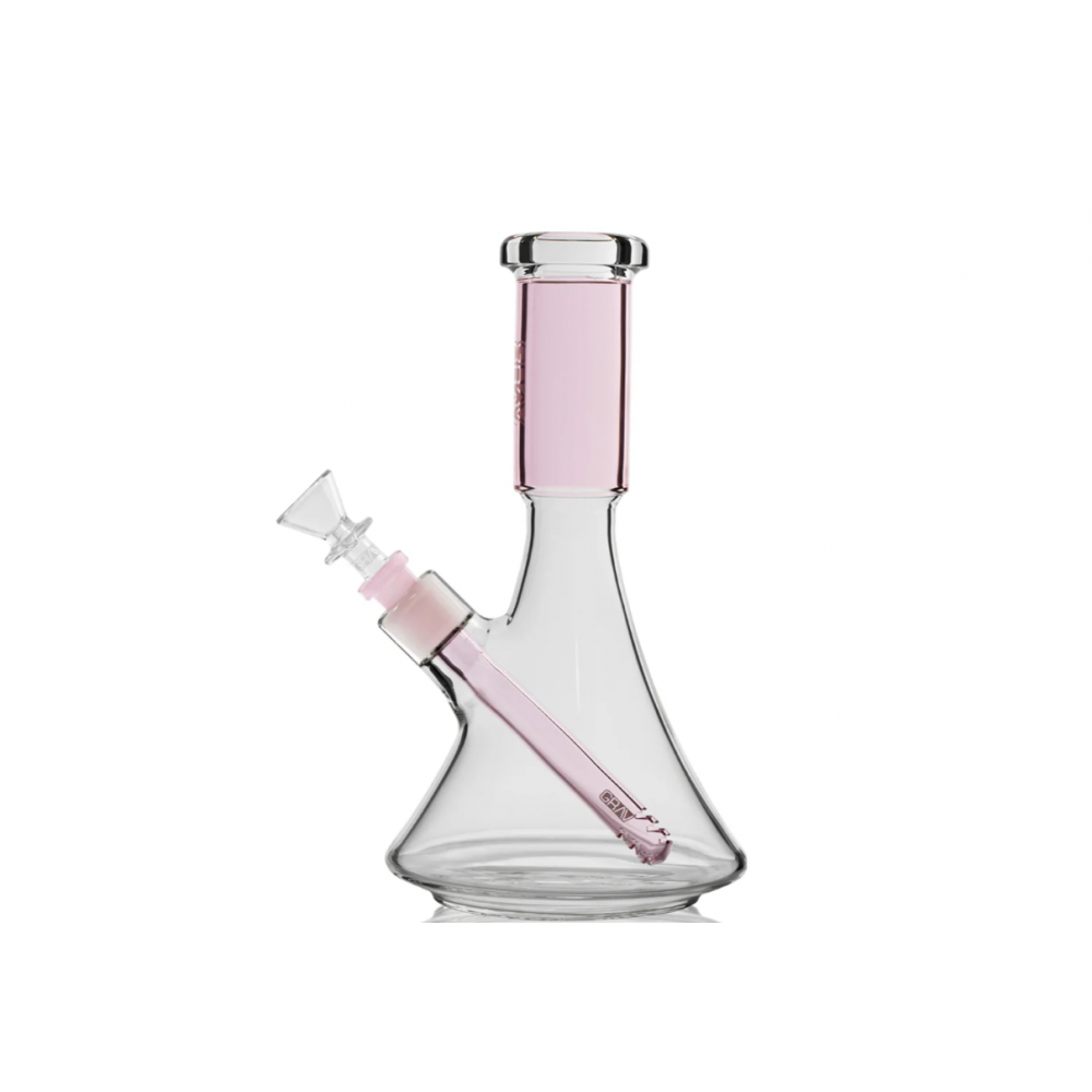 Large GRAV Deco Beaker Bong crafted from high-quality borosilicate glass, featuring a stable beaker base and excellent water filtration for a smooth smoking experience.