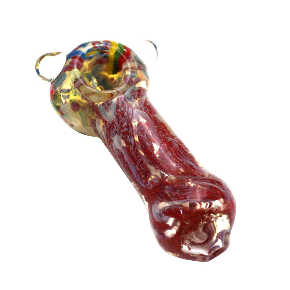Jumbo Size Color Extra Heavy Duty Glass Hand Pipe featuring oversized design, extra-thick durable glass construction, and vibrant color accents for a bold handcrafted look.