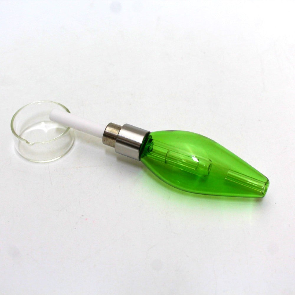 Light bulb shape straw collector kit with ceramic screw and dish, durable heat-resistant design for smooth vapor collection and efficient dabbing use.