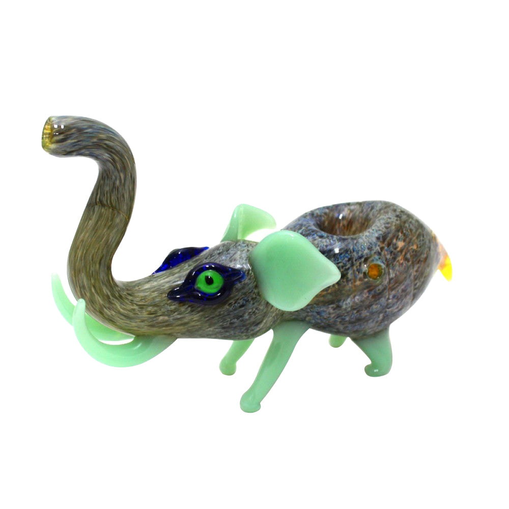 Long Elephant Glass Pipe Large Size with Artistic Elephant Design and Durable Borosilicate Glass Construction**