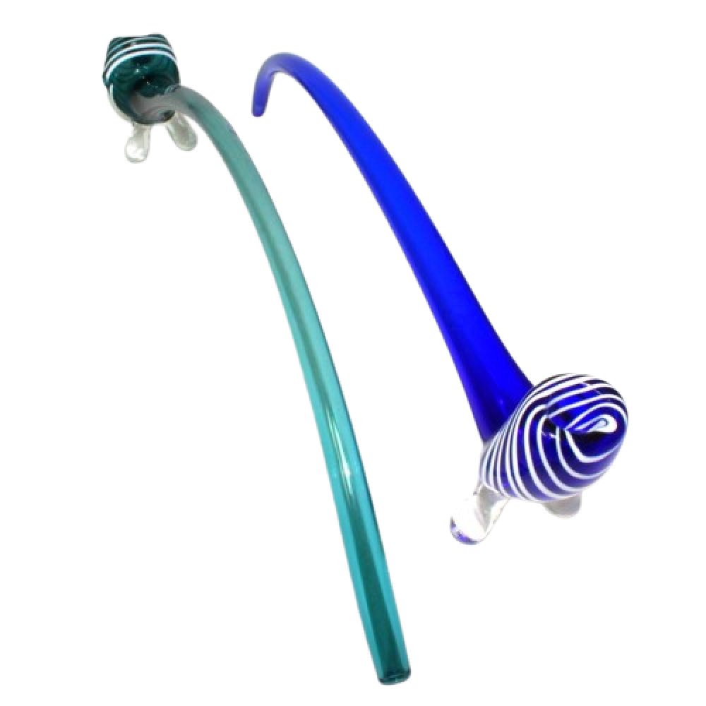 Stylish Long Stem Sherlock Pipe Durable Glass Smoking Pipe Elegant Curved Design Portable Hand Pipe.