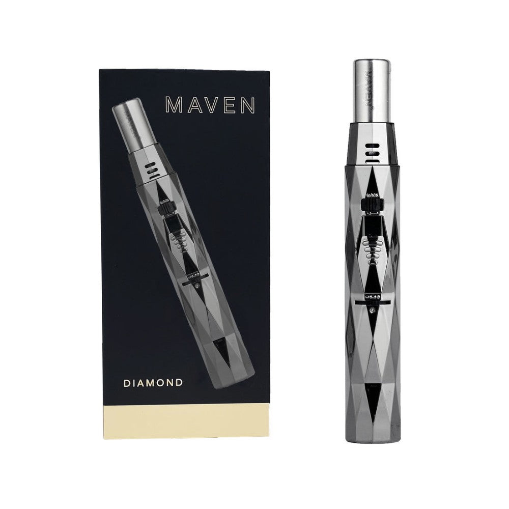Maven Diamond Torch lighter with powerful windproof flame, durable metal body, and stylish diamond-inspired compact design.
