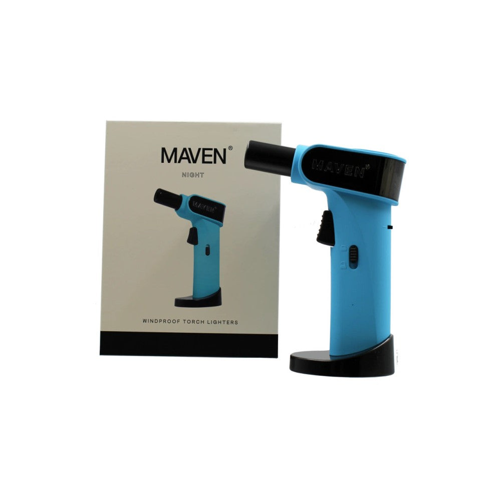 Maven Night refillable torch lighter with high-performance jet flame, sturdy construction, and reliable ignition for daily use.