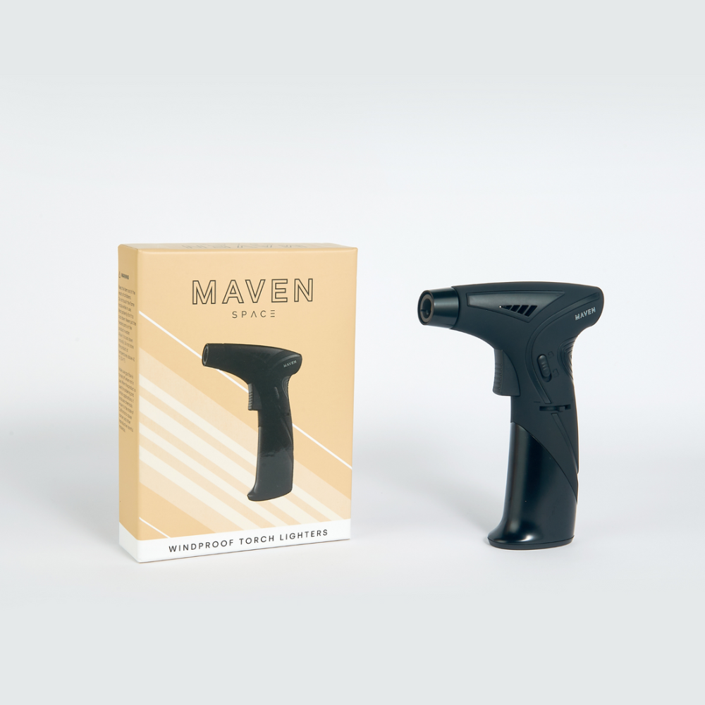 Maven Space torch lighter featuring a powerful windproof jet flame, durable construction, and sleek design for reliable everyday use.