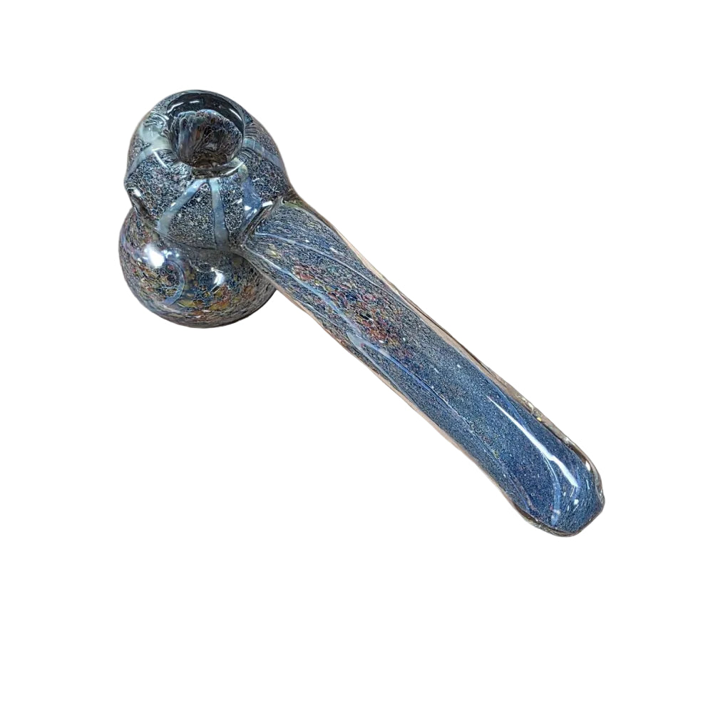 Medium size Art Design Glass Hammer Pipe featuring artistic detailing, sturdy glass build, and ergonomic shape for smooth and comfortable use.