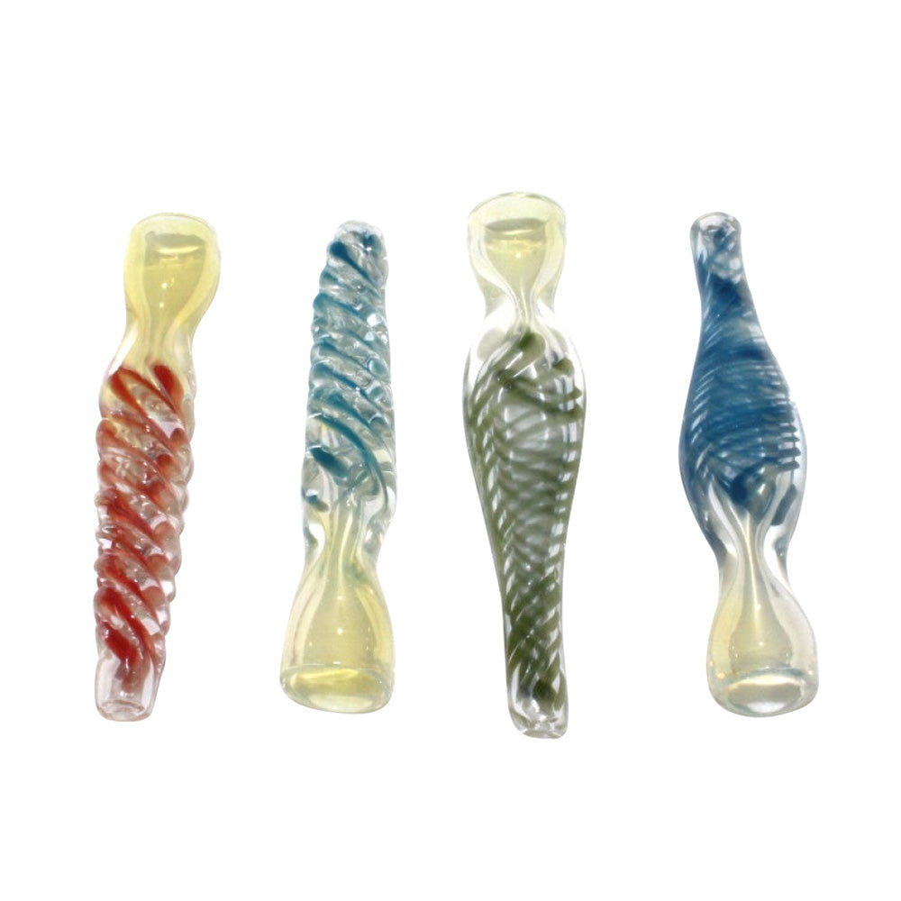 Mixed and Match Color Glass Chillum 100 Pieces Per Bundle Assorted Color Glass Hand Pipes