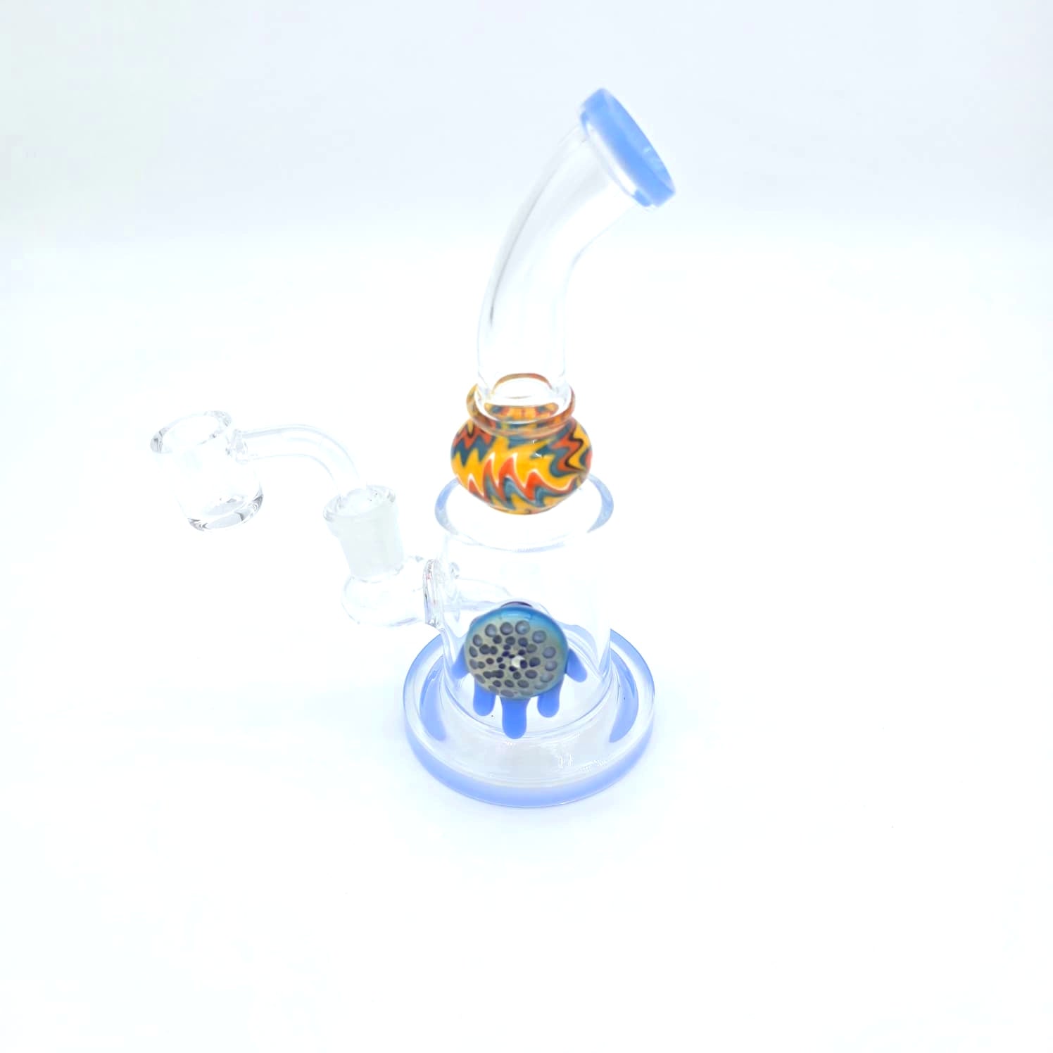 Multi Color Dab Rig Water Pipe with 14MM male banger made from durable borosilicate glass for wholesale smoke shops