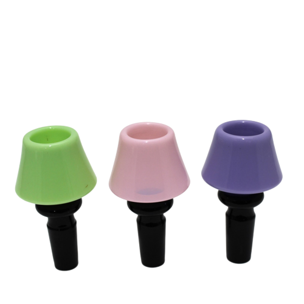 Colorful Mushroom Design Slime Glass Bowl with 14MM Male Glass on Glass Connection for Compatible Water Pipes.
