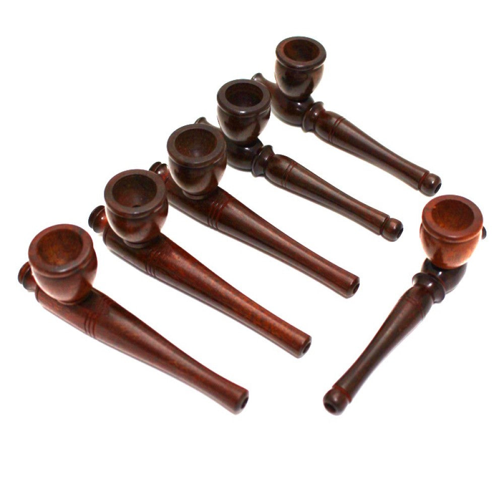 2 Part Wooden Tobacco Hand Pipe with Detachable Design and Natural Wood Finish for Classic Style and Durability