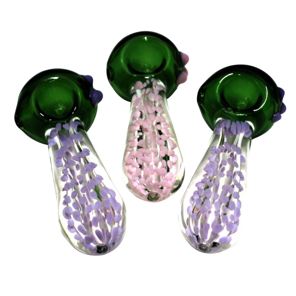 New Color Design Bubble Heavy Duty Glass Hand Pipe with durable glass construction, colorful bubble accents, and smooth airflow design