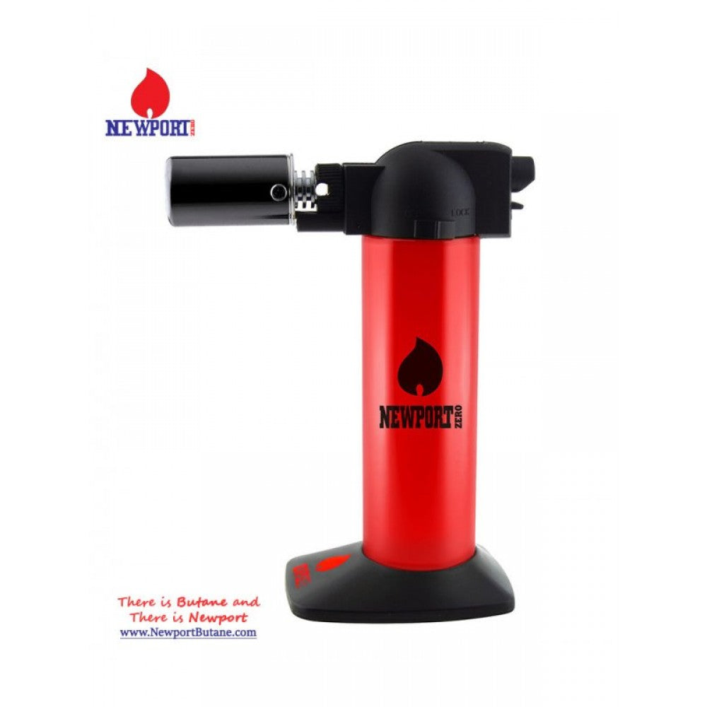 Newport Zero Regular Torch featuring a refillable butane system, powerful windproof jet flame, and durable design for reliable everyday heating and lighting applications.