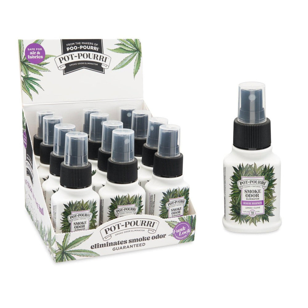 Pot-Pourri Smoke Odor Eliminator 12Pc display box bulk retail pack designed to remove smoke odors and freshen indoor spaces quickly and effectively.