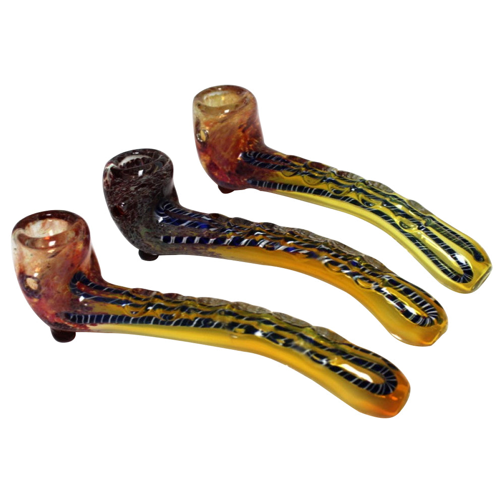 Purple Color Head Heavy Duty Sherlock pipe with durable glass construction, deep bowl design, and classic ergonomic Sherlock shape.