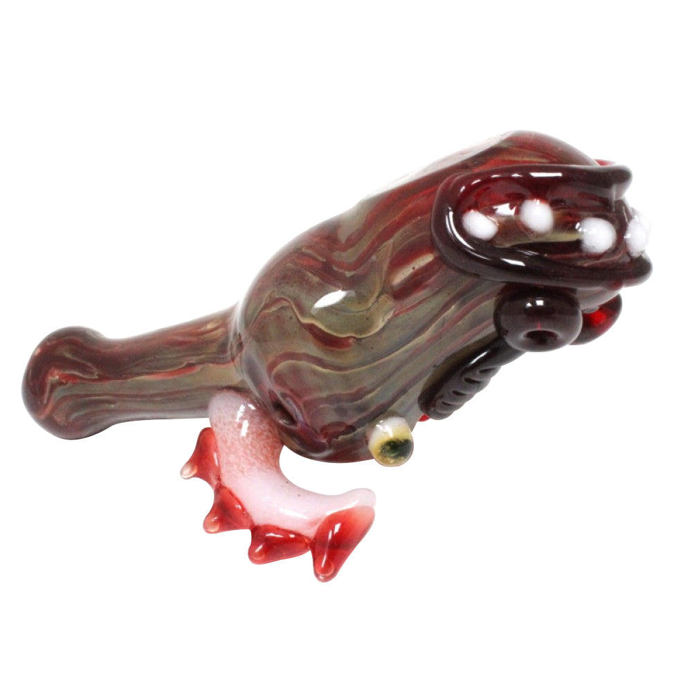 Purple Color Dragon Shape Glass Pipe with Artistic Dragon Design and Durable Borosilicate Glass Construction**