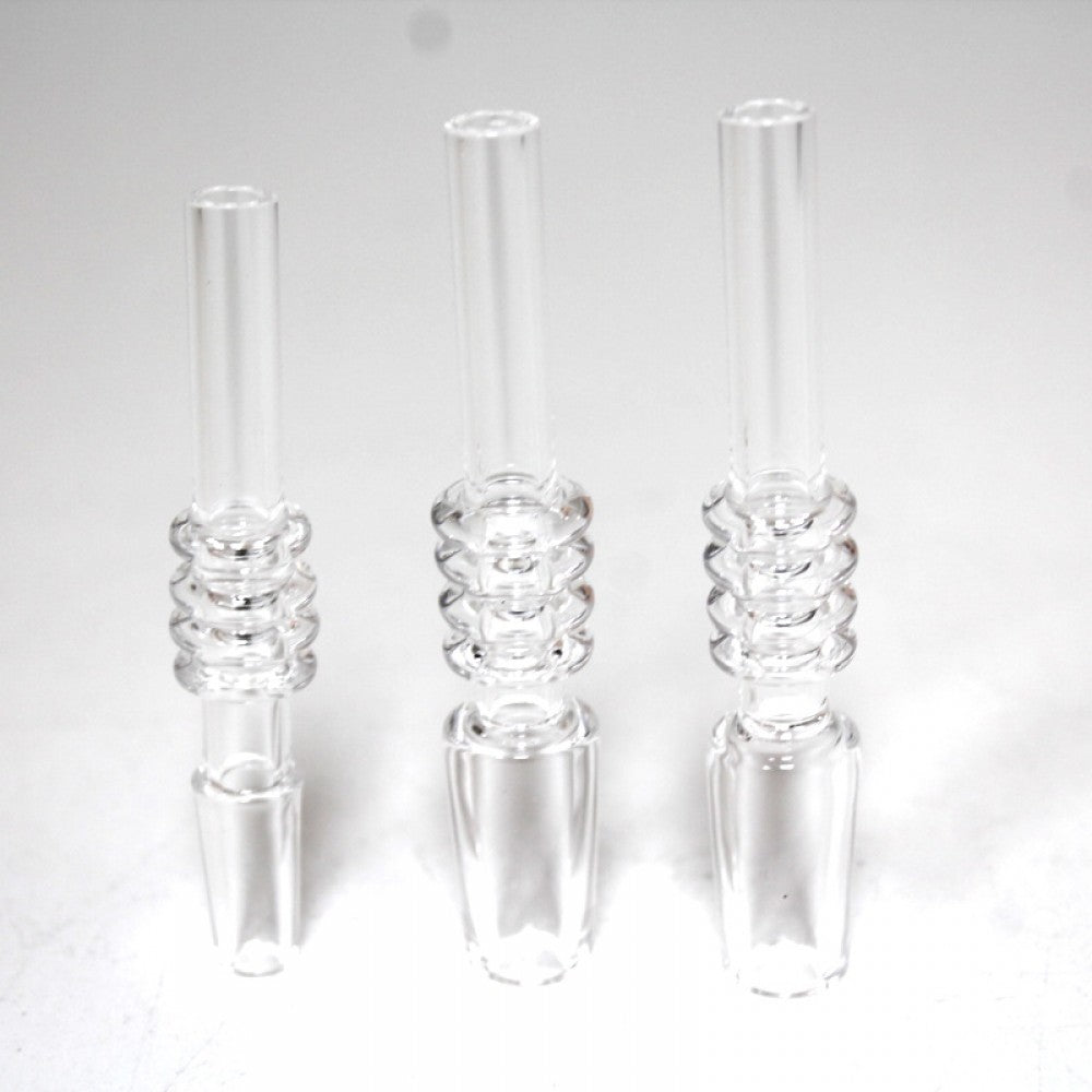 Quartz nail tip for nectar collector made from heat resistant glass for smooth heating and vapor performance.