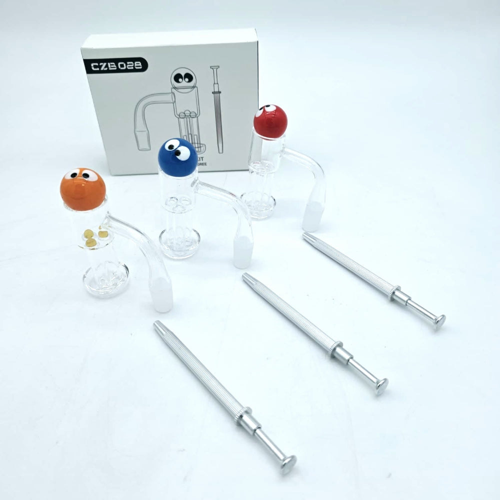Quartz Spinner 14mm Male Banger with premium quartz construction, spinner airflow design, and smooth heat-resistant polished finish.