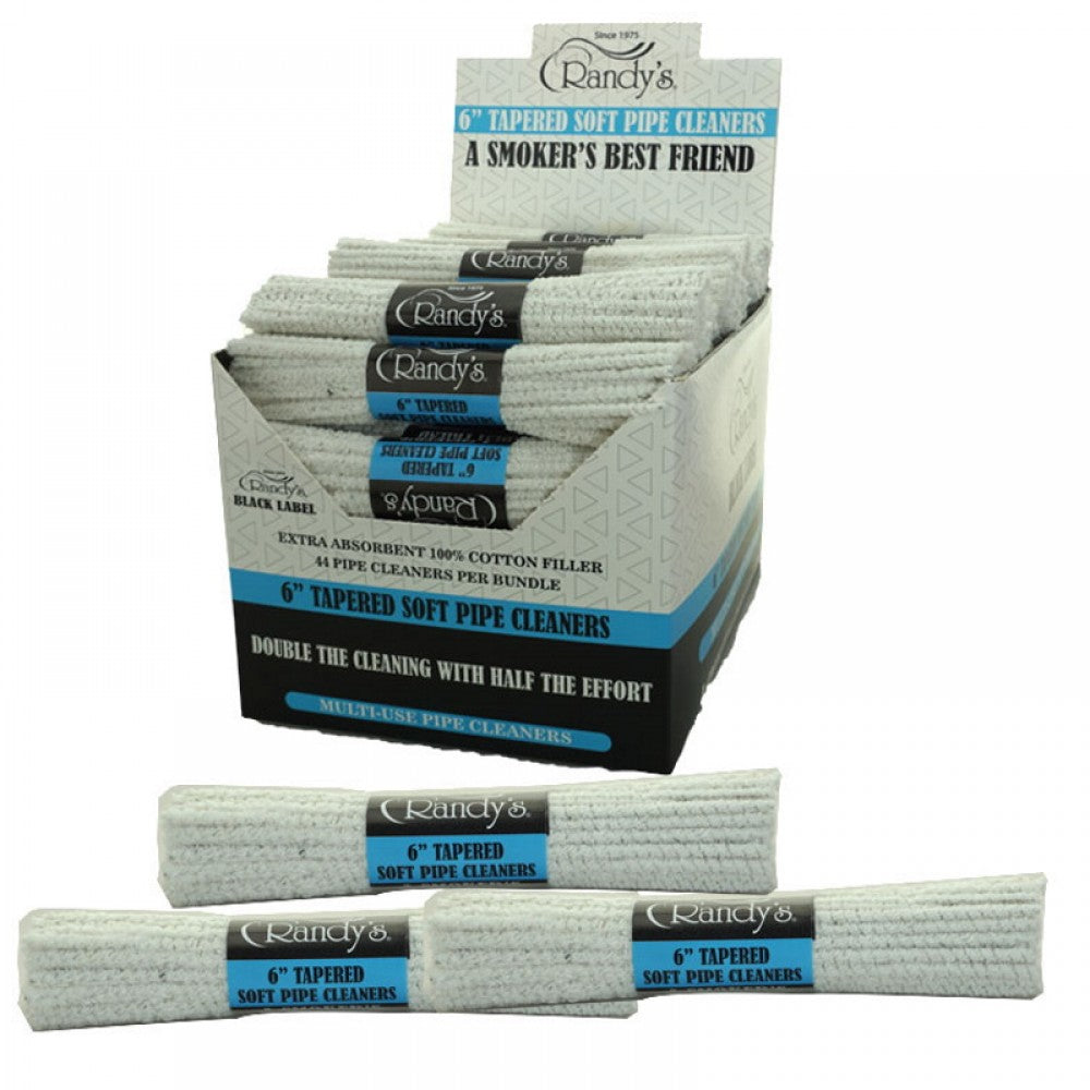 Randy’s 6 inch Soft Pipe Cleaners 48 count flexible cleaning sticks for pipes and accessories gentle durable bristle design for easy deep cleaning.