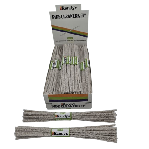 Randy’s Bristle Pipe Cleaner 30 Bundle Per Box strong bristle cleaning tool for deep pipe cleaning flexible durable sticks for removing residue buildup.