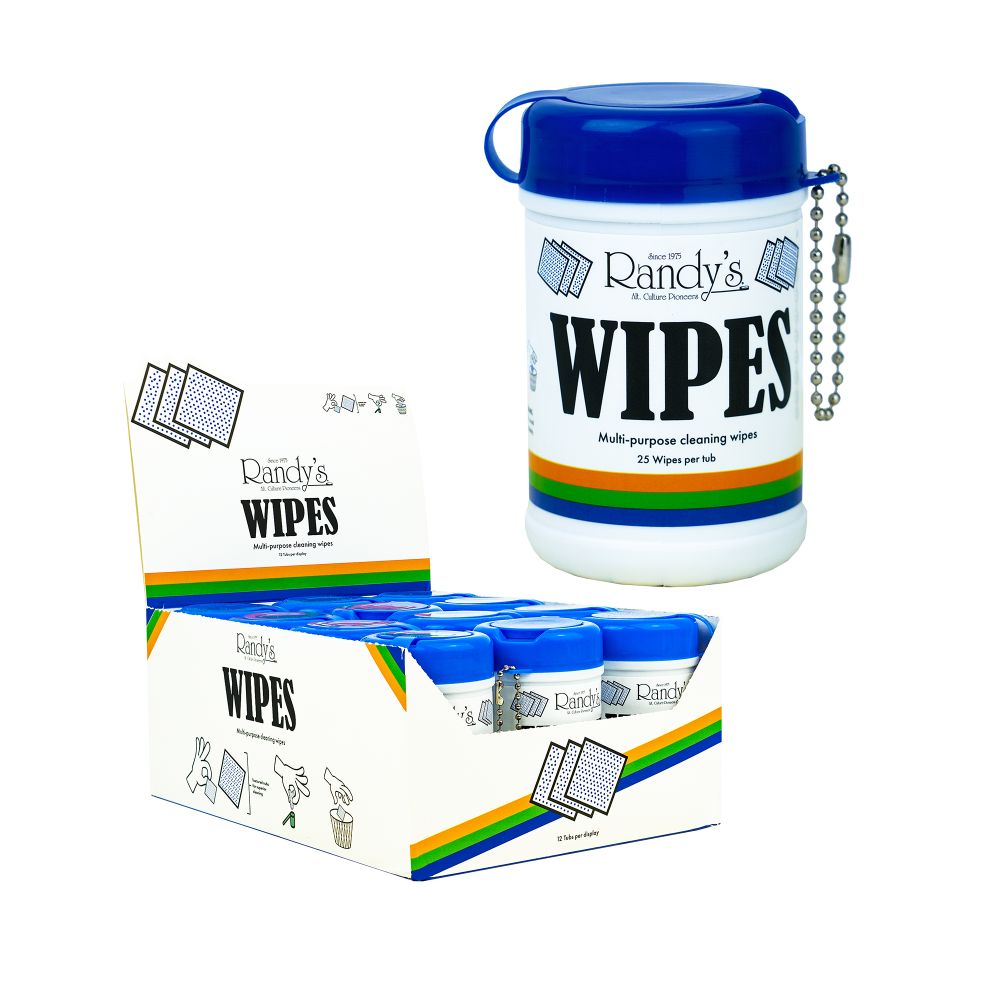 Randy’s Wipes 25pc 12pk cleaning wipes pack for quick and easy surface cleaning hygienic disposable wipes for daily maintenance and convenience.