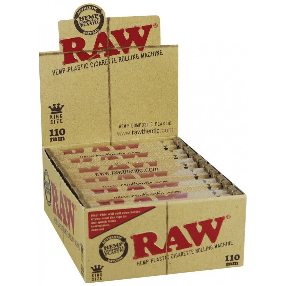 RAW Hemp composite plastic King Size 110mm rollers designed for smooth and consistent rolling performance, 12 rollers per pack.