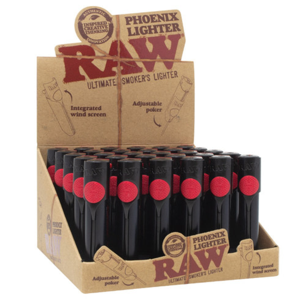 The RAW Phoenix Lighter with durable refillable construction, reliable flame performance, and compact pocket-friendly design.