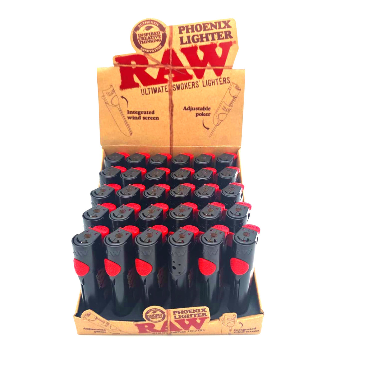 The RAW Phoenix Lighter Black 30CT Pack