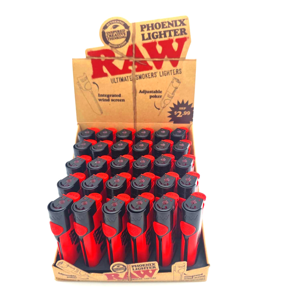 The RAW Phoenix Lighter Red 30CT Pack
