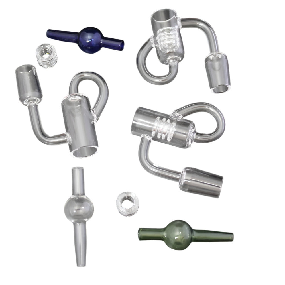 Recycle quartz banger nail 18MM male with 3 pcs heating coil and carb cap for smooth airflow and efficient vaporization.
