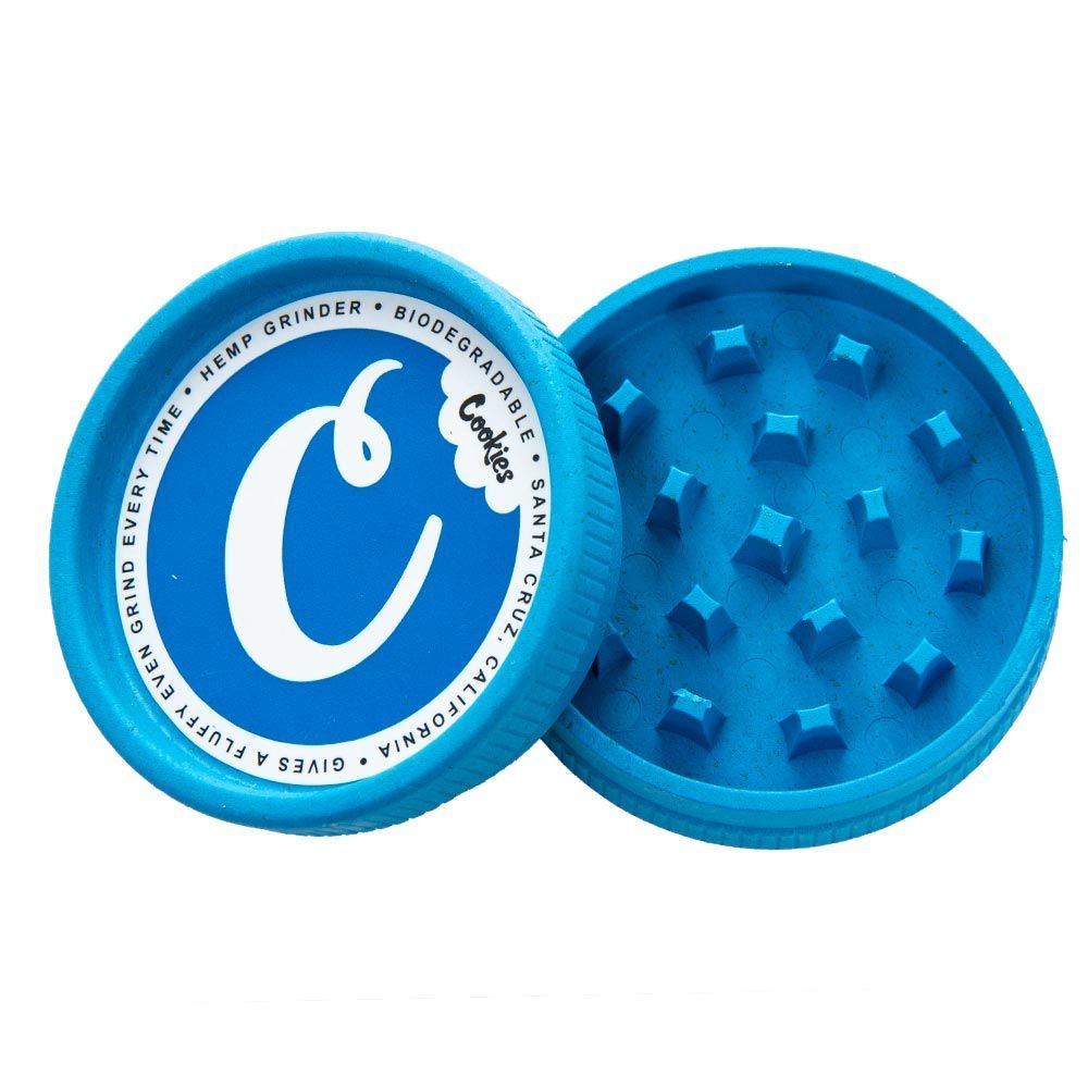 Santa Cruz Shredder 2 Part Hemp Cookies Grinder made from sustainable hemp material with durable 2-piece grinding design and cookies-themed finish.