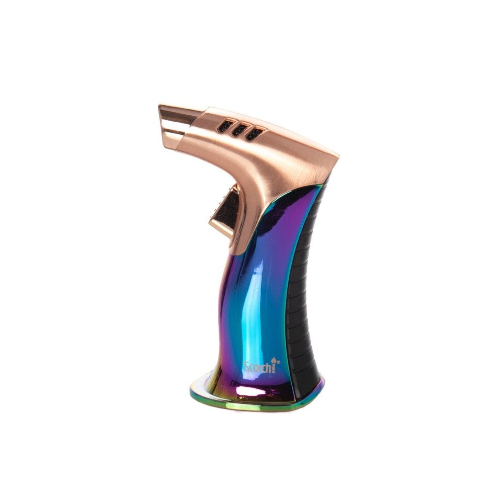 Scorch Torch Model 61518 45 Degree Turbo Jet Torch Lighter with Strong Windproof Flame Refillable Butane Design 9 Pieces per Display
