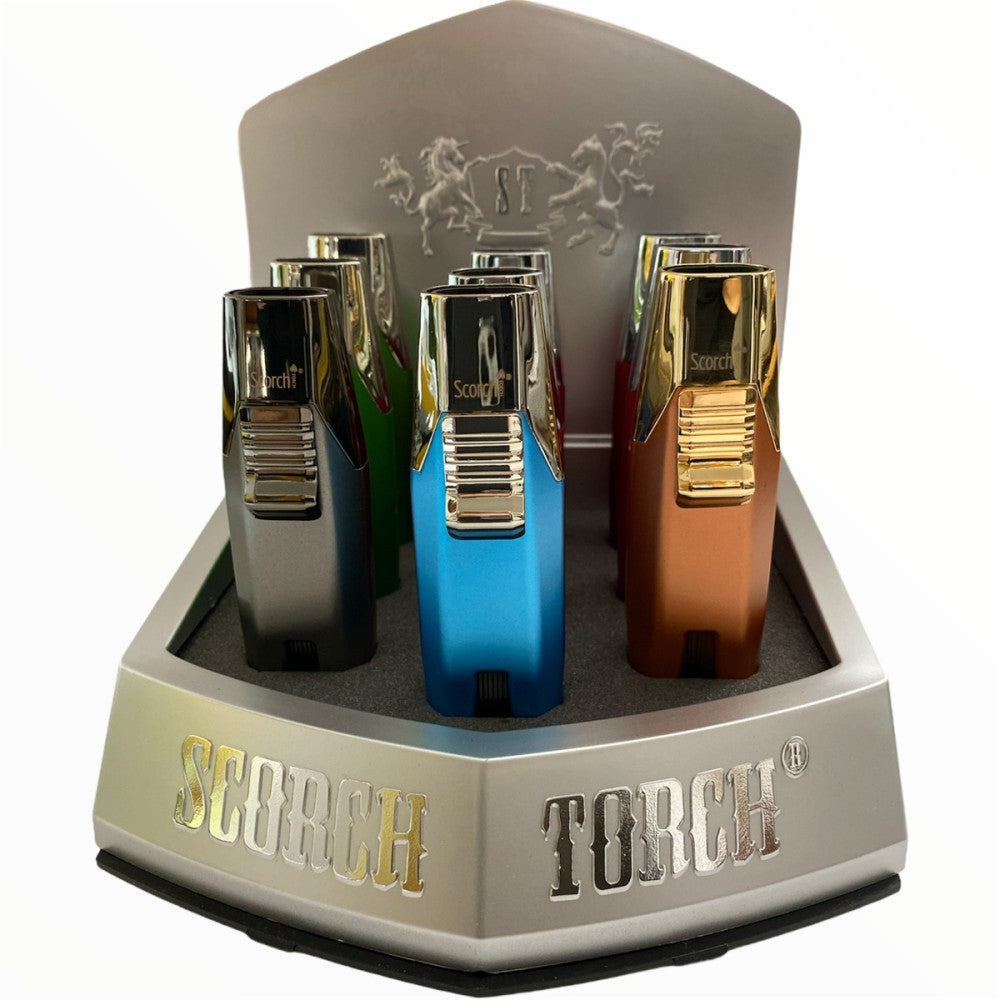 Scorch Torch Model 61579 Dual Jet Flame Torch Lighter with Powerful Windproof Flame and Refillable Butane Design